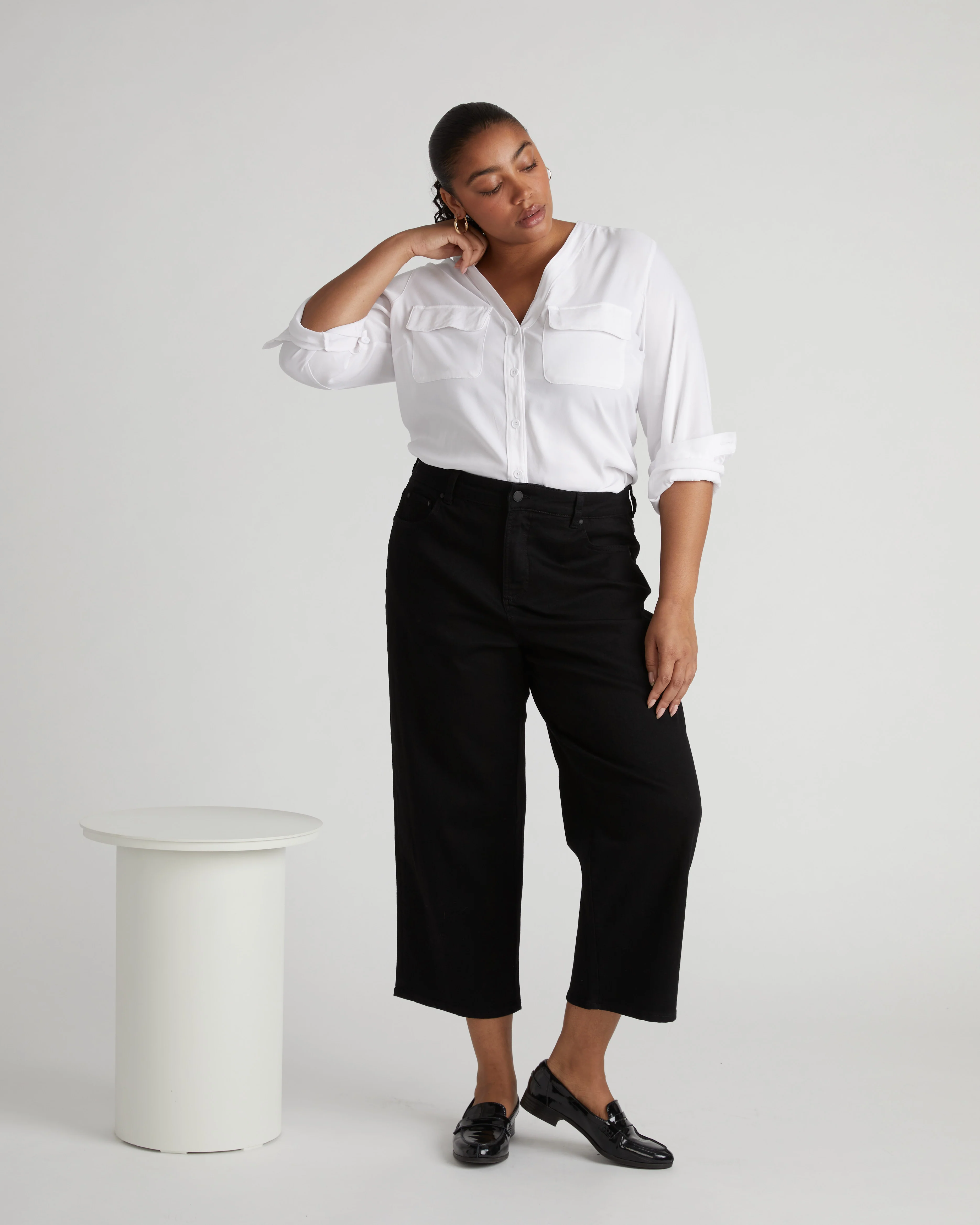 Bae Boyfriend Crop Jeans - Jet Black