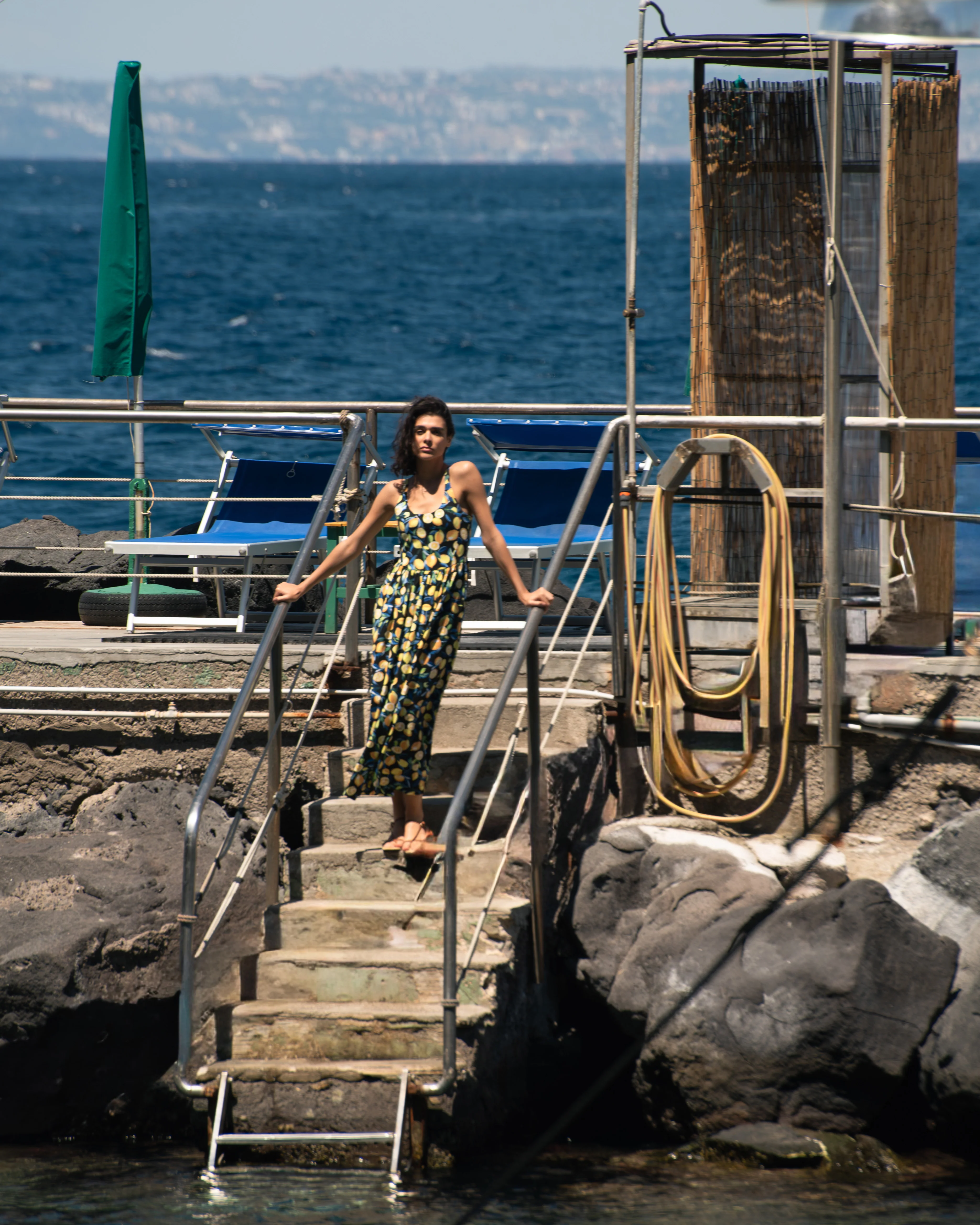 Cayo Cami Dress - Black Limoncello Print - Image 2