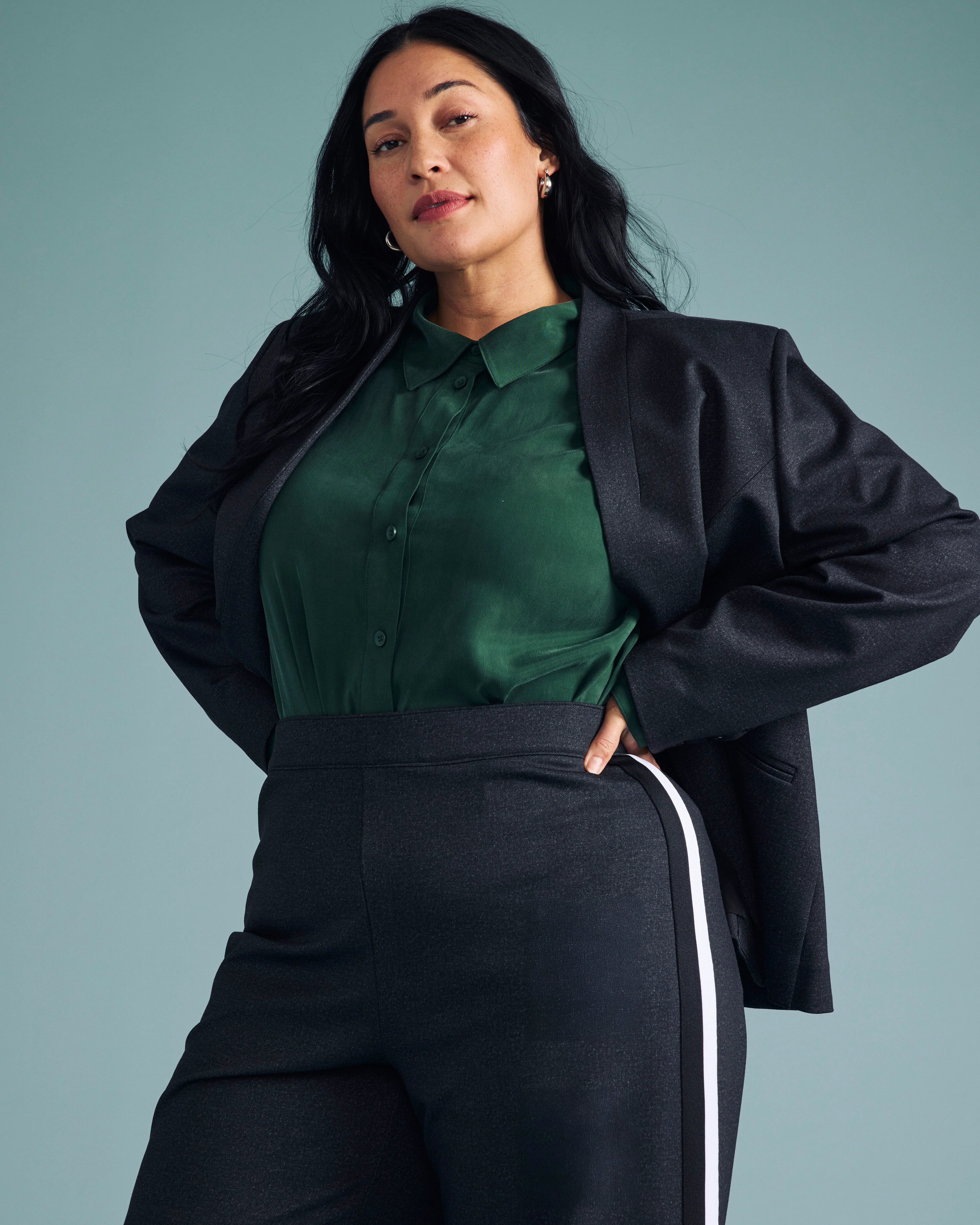 Cooling Stretch Cupro Artist Shirt - Forest Green