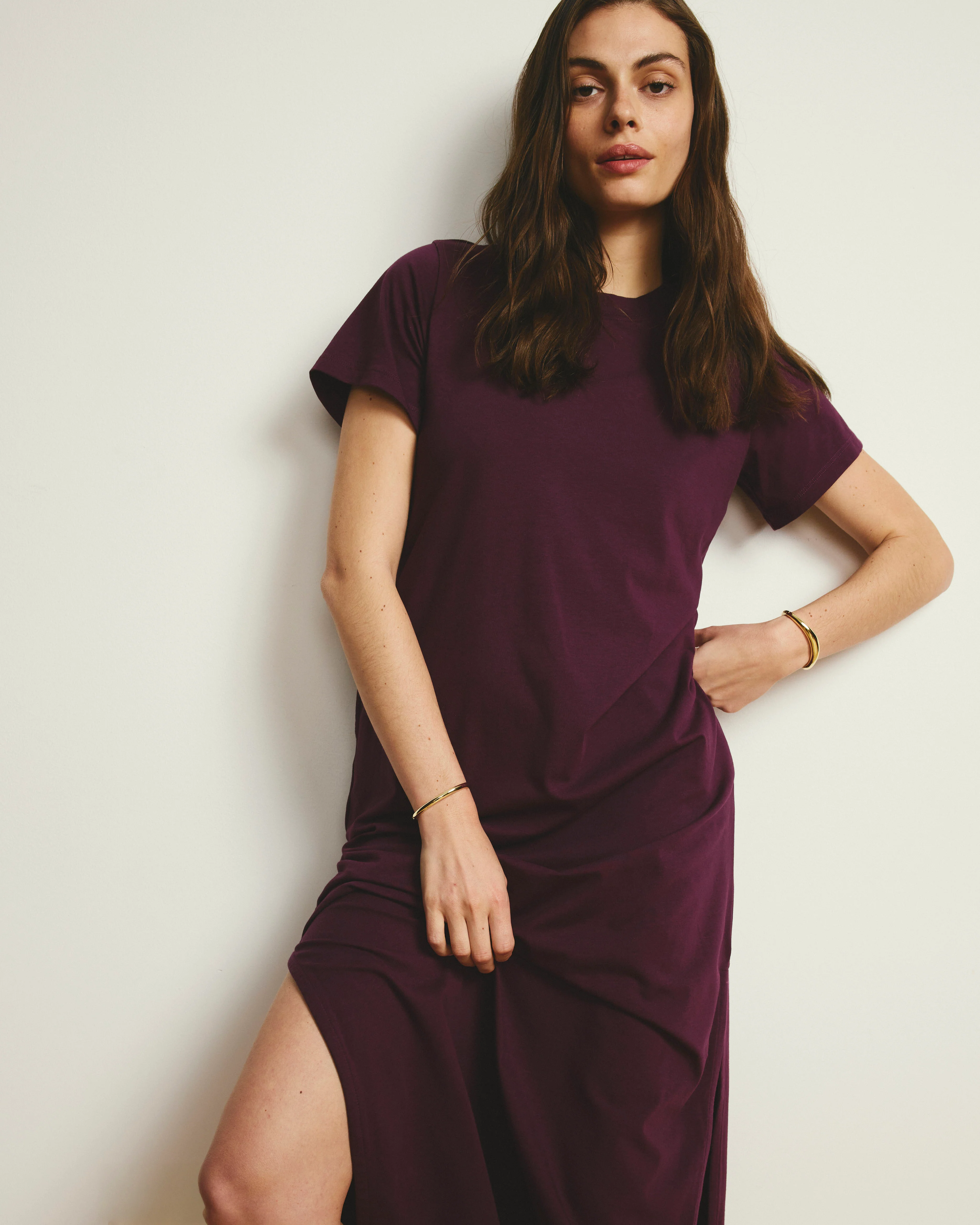 Halie Maxi T-Shirt Dress - Gamay