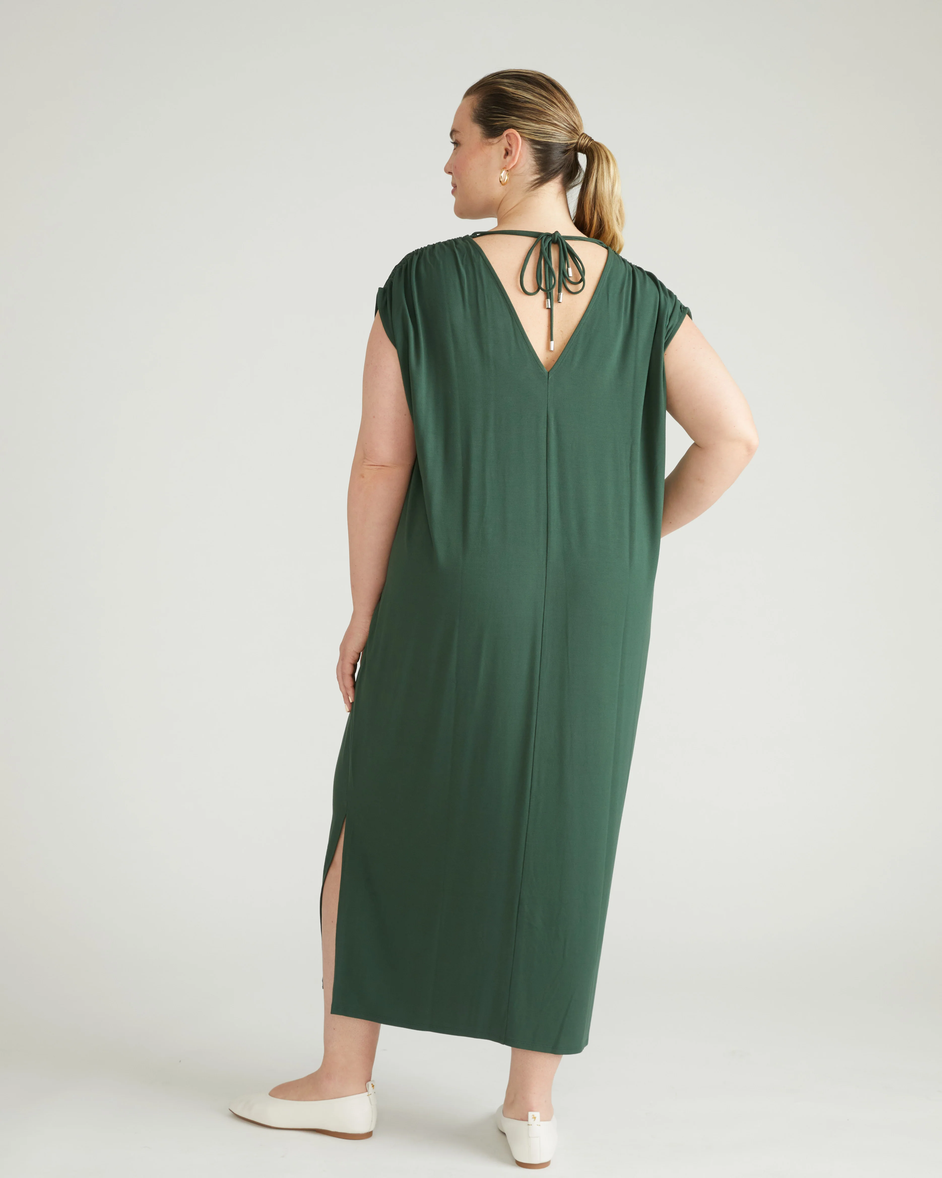 Kris Divine Jersey Kaftan - Conifer