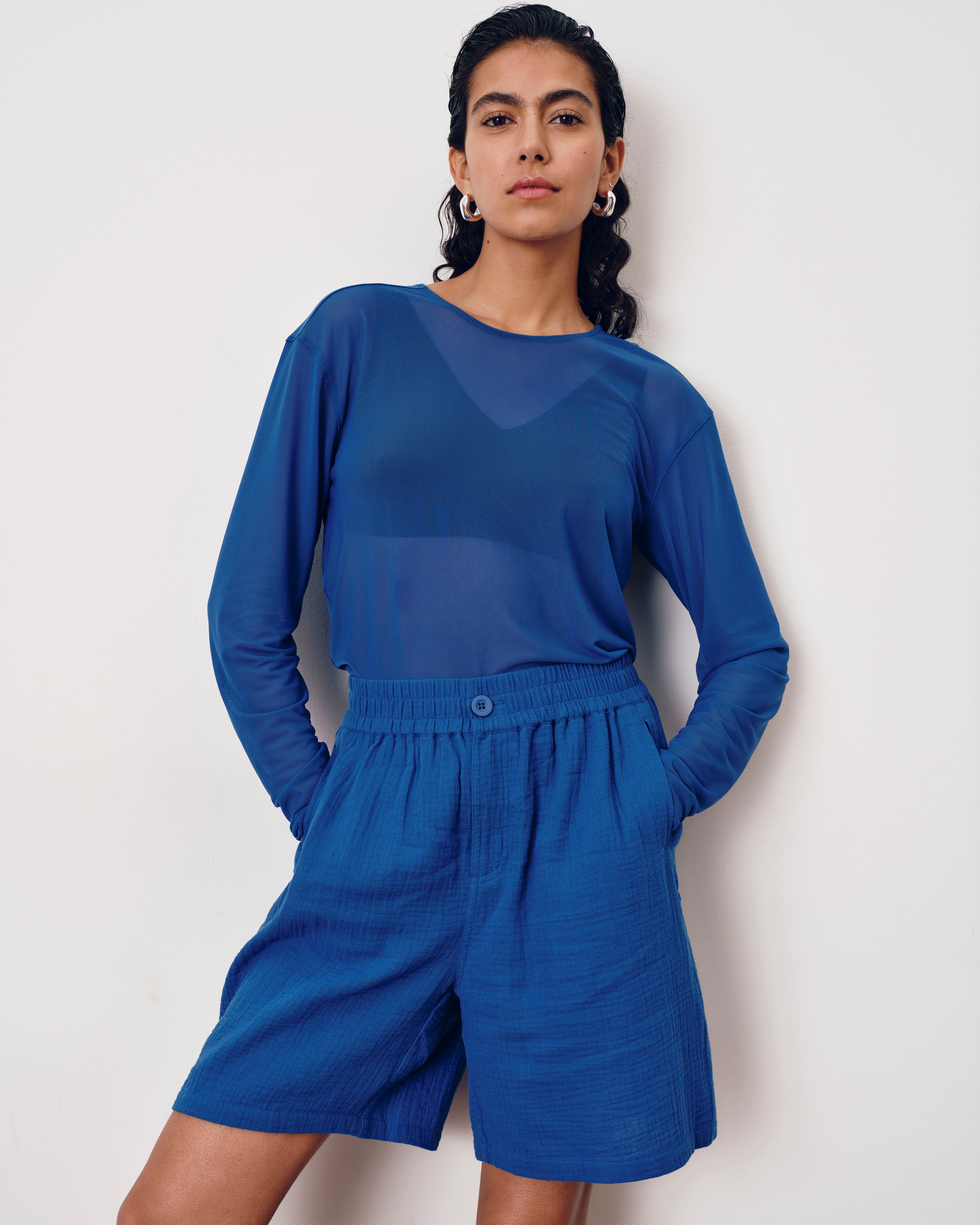 Thames Fog Top - Ultramarine - Image 3