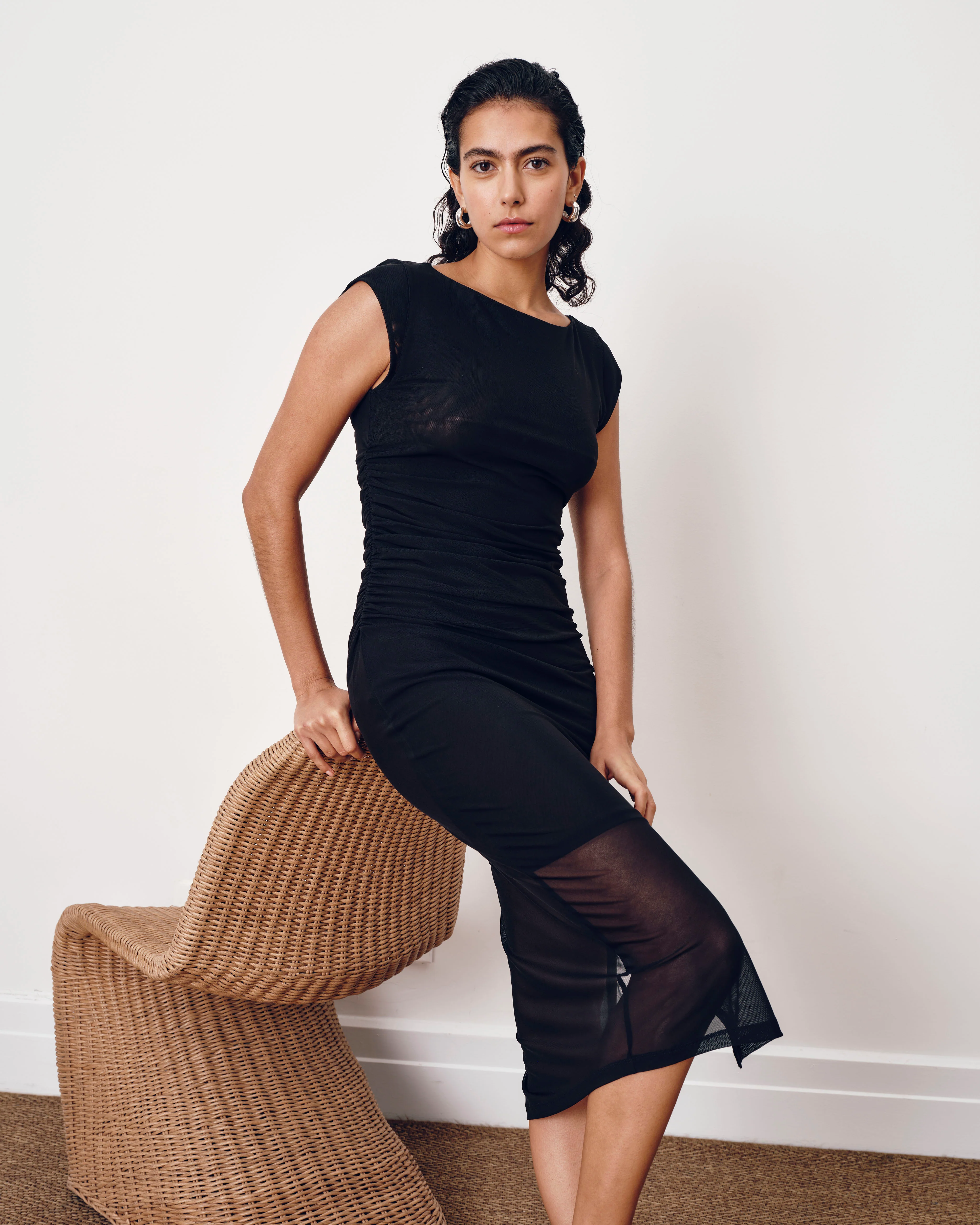 Oasis Mesh Dress - Black