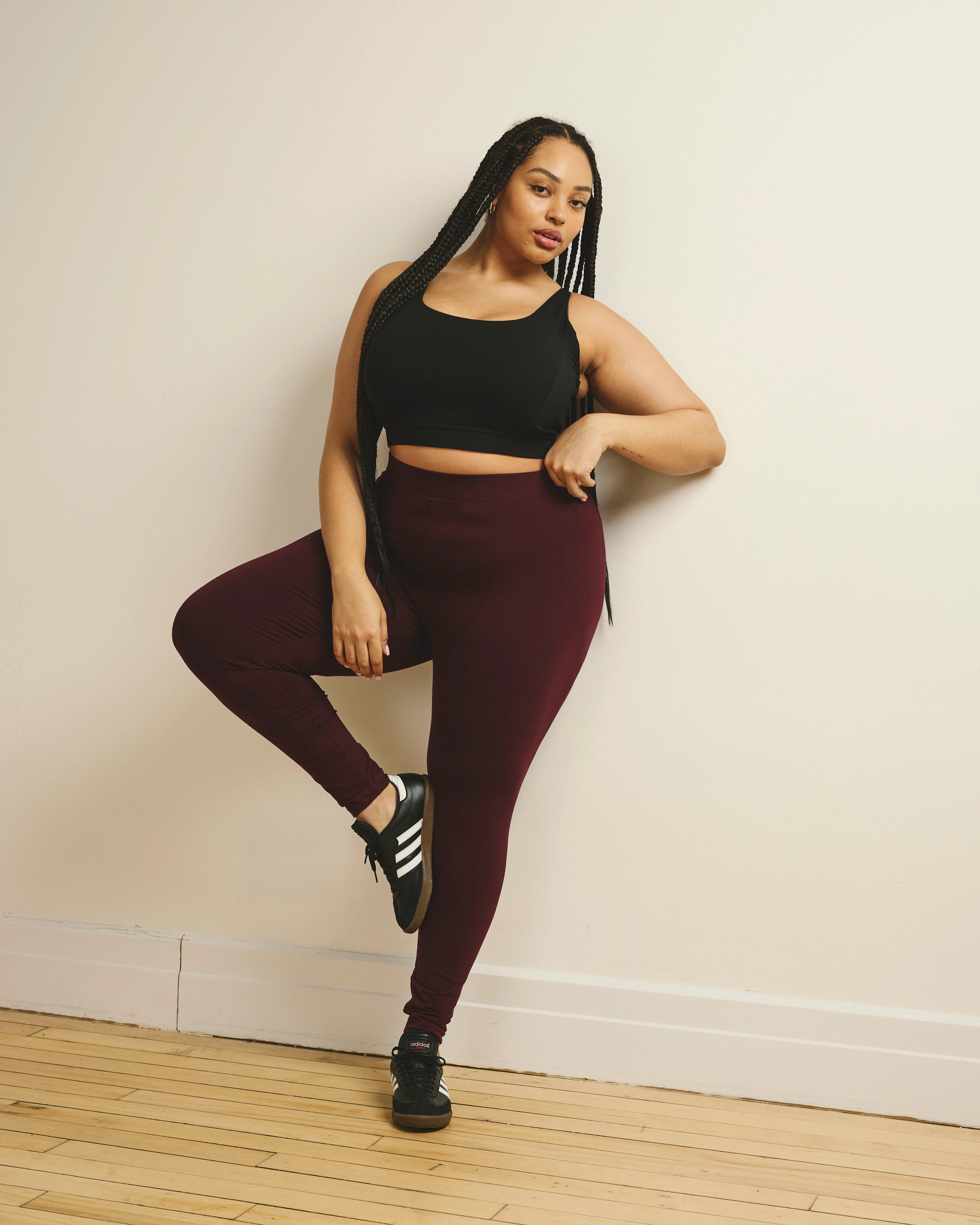 Roya Leggings 27 Inch - Black Cherry