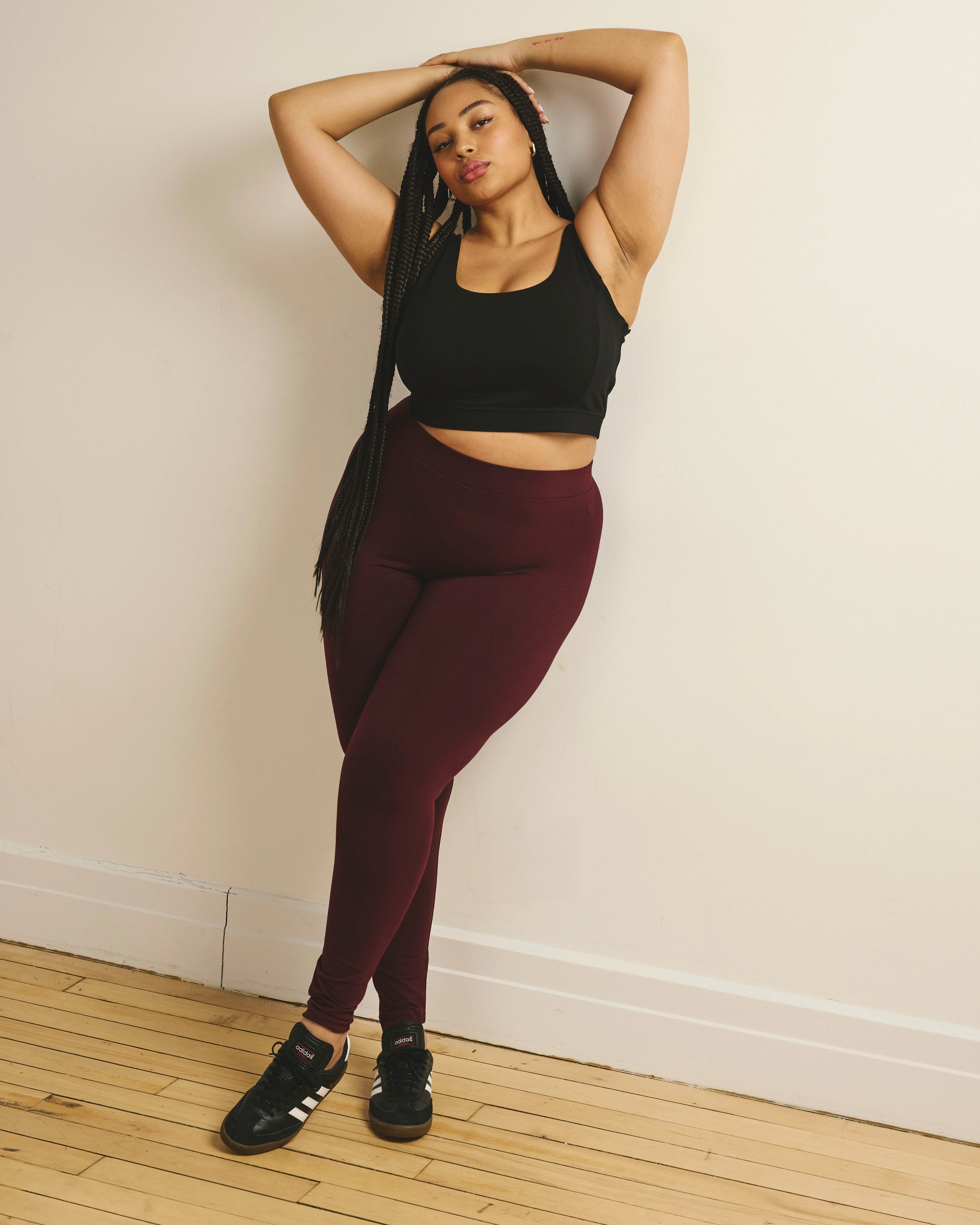 Roya Leggings 27 Inch - Black Cherry - Image 2