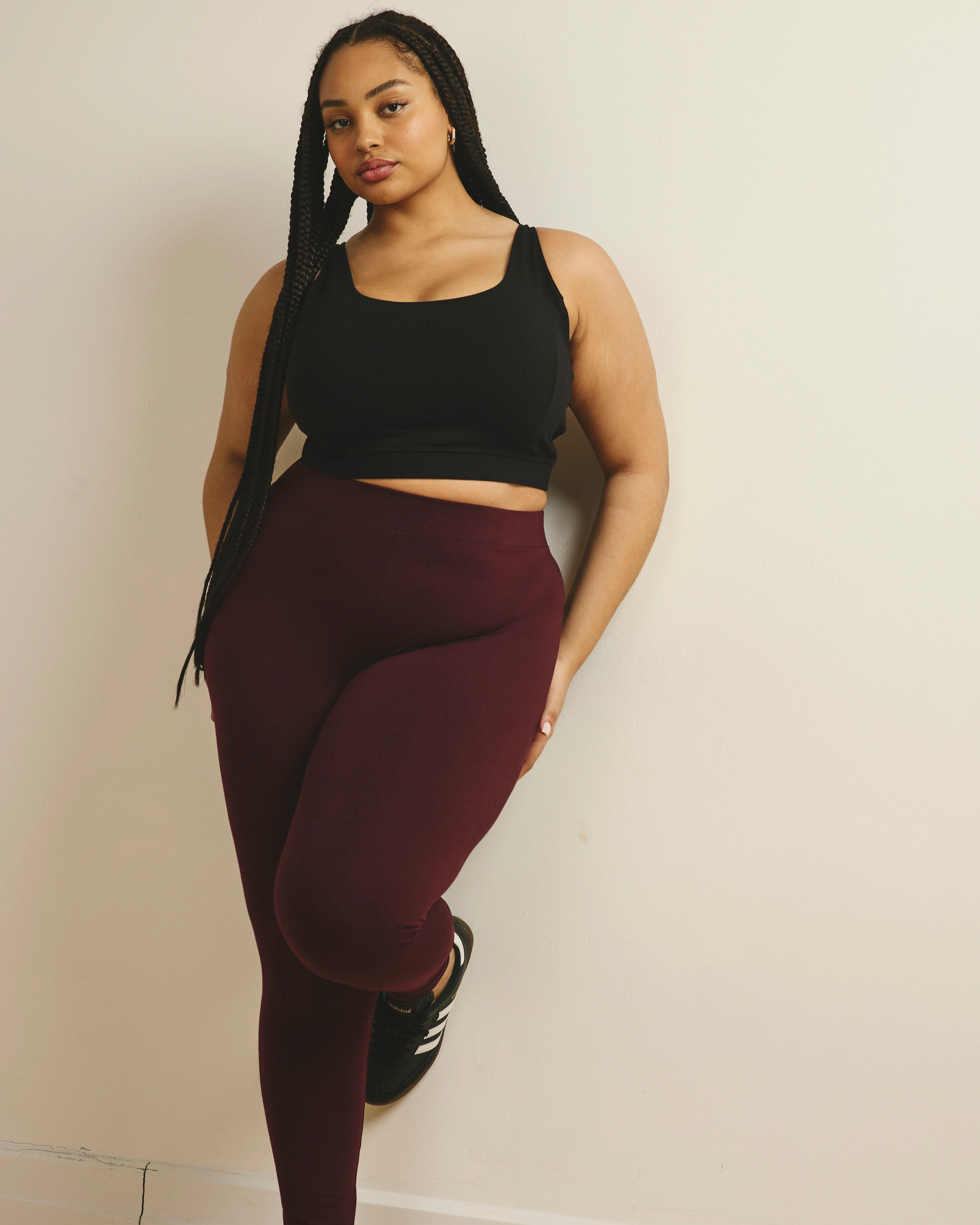 Roya Leggings 27 Inch - Black Cherry - Image 5