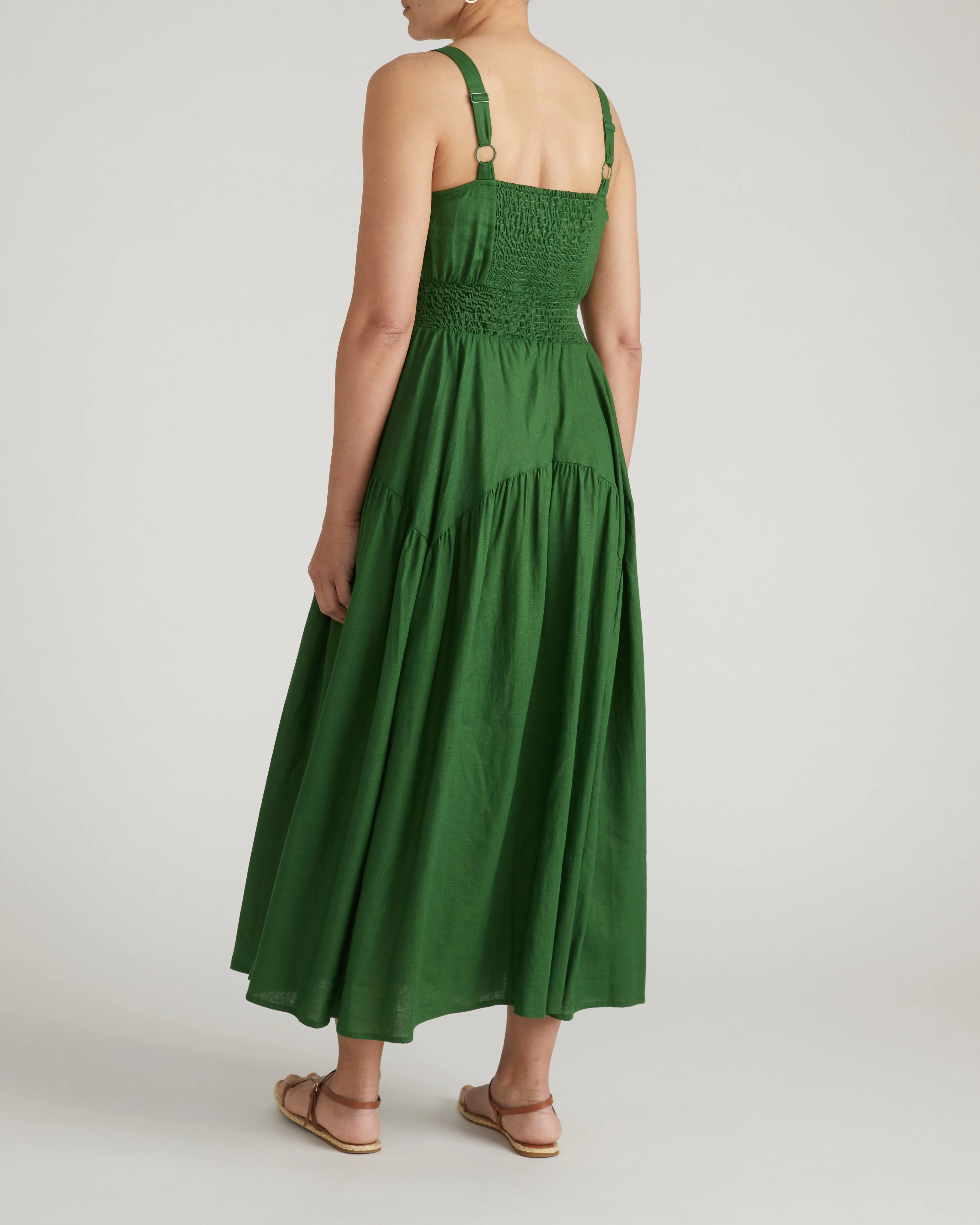 Ruby Smocked Linen Blend Sundress - Jardin - Image 6