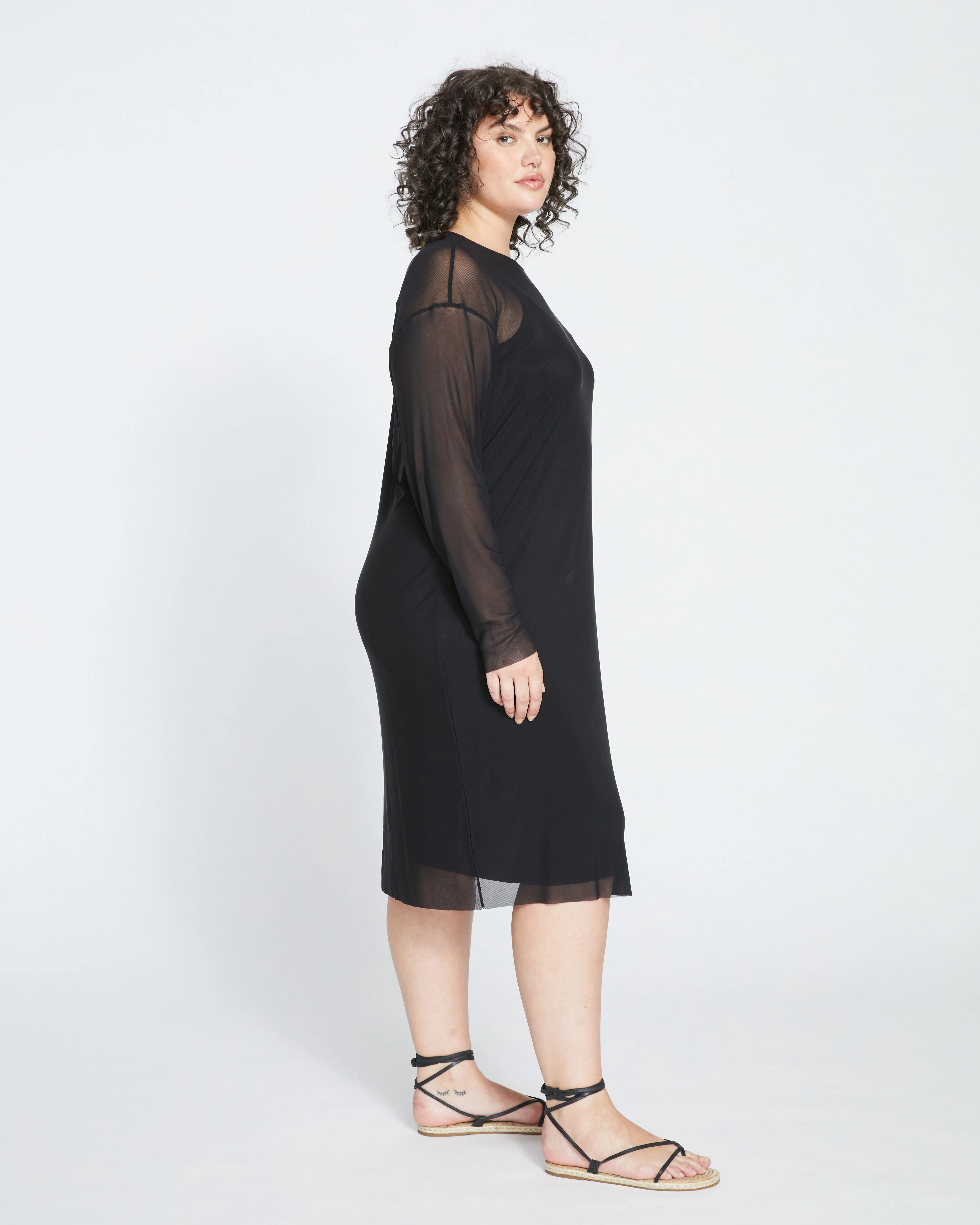 Thames Fog Dress - Black - Image 3