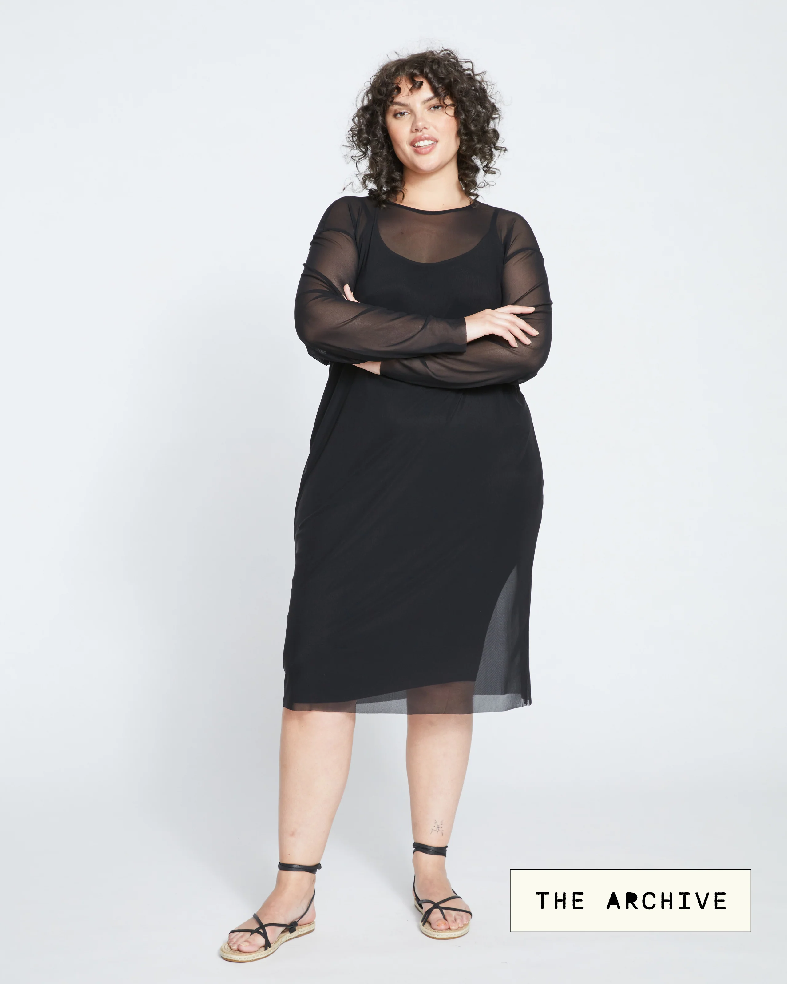 Thames Fog Dress - Black - Image 5