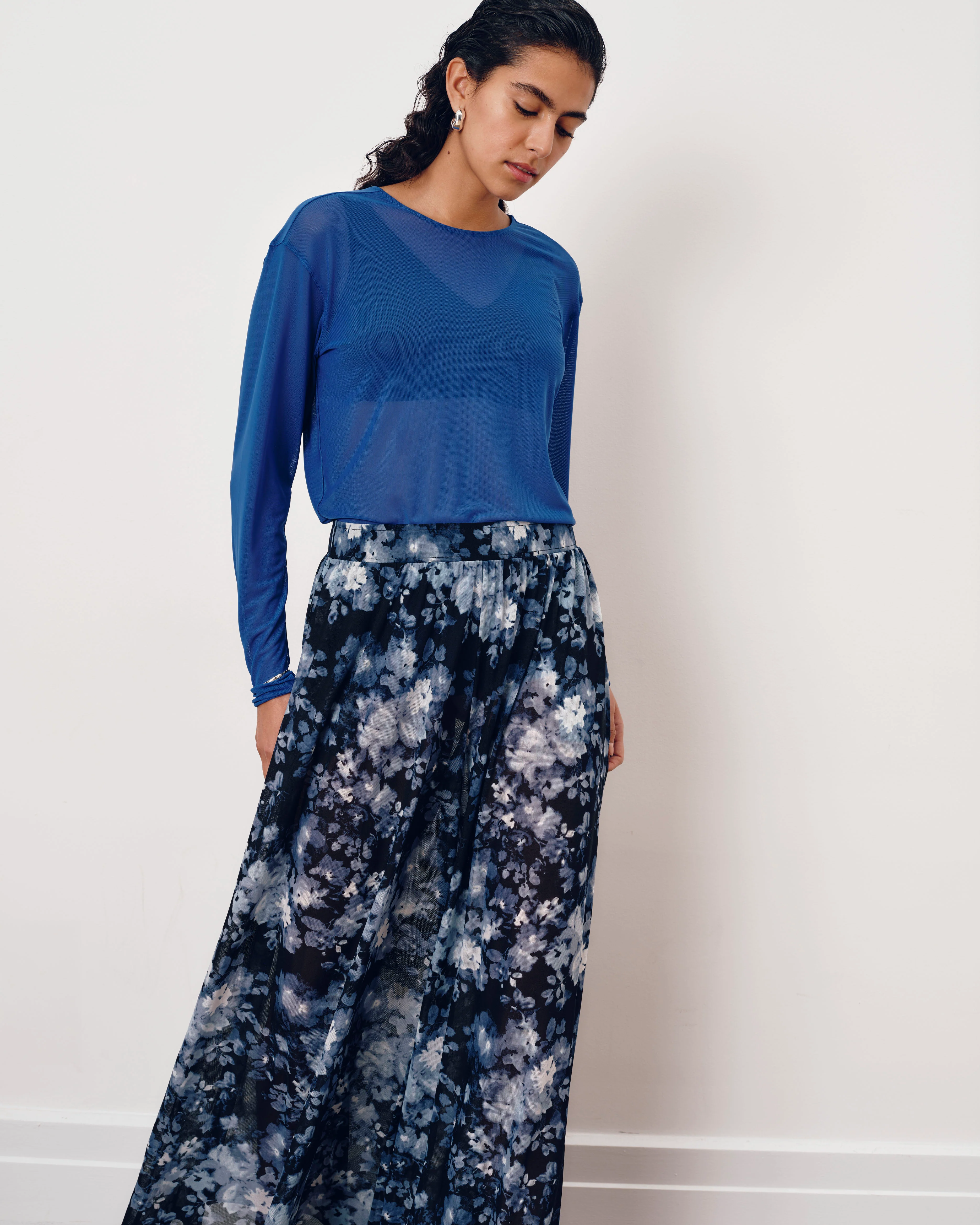 Thames Mesh Pants - Tumbling Bouquet Print - Image 3