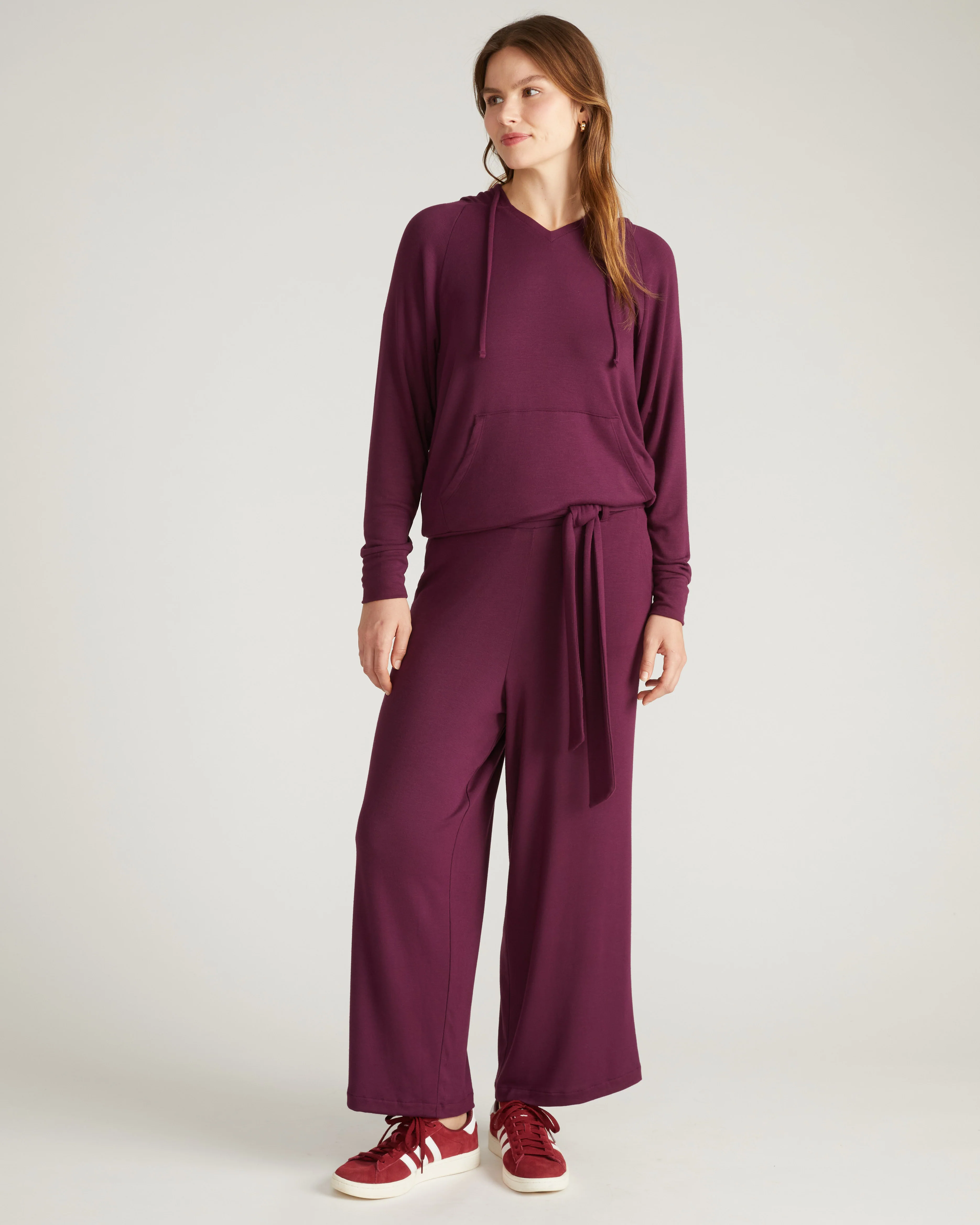 TravelKnit Wide Leg Pants - Gamay